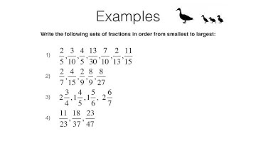 BossMaths N1d video 2– Ordering fractions