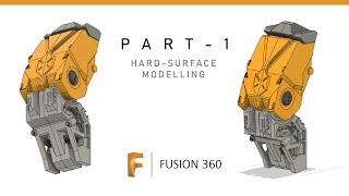 fusion 360 sci fi leg  Time lapse_ part 1