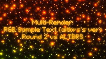 Olek, Multi-Render RGB Sample Text Round 2 vs ALTBRS