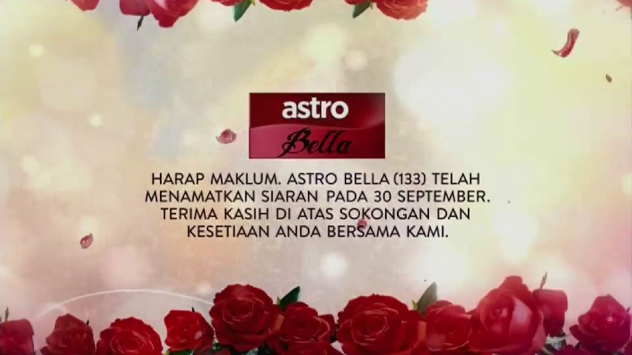 3 minit sebelum Astro Bella tamat siaran pada 1 Okt 2018