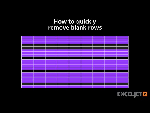 Video: Hoe verwijder ik lege rijen in Excel Mac?