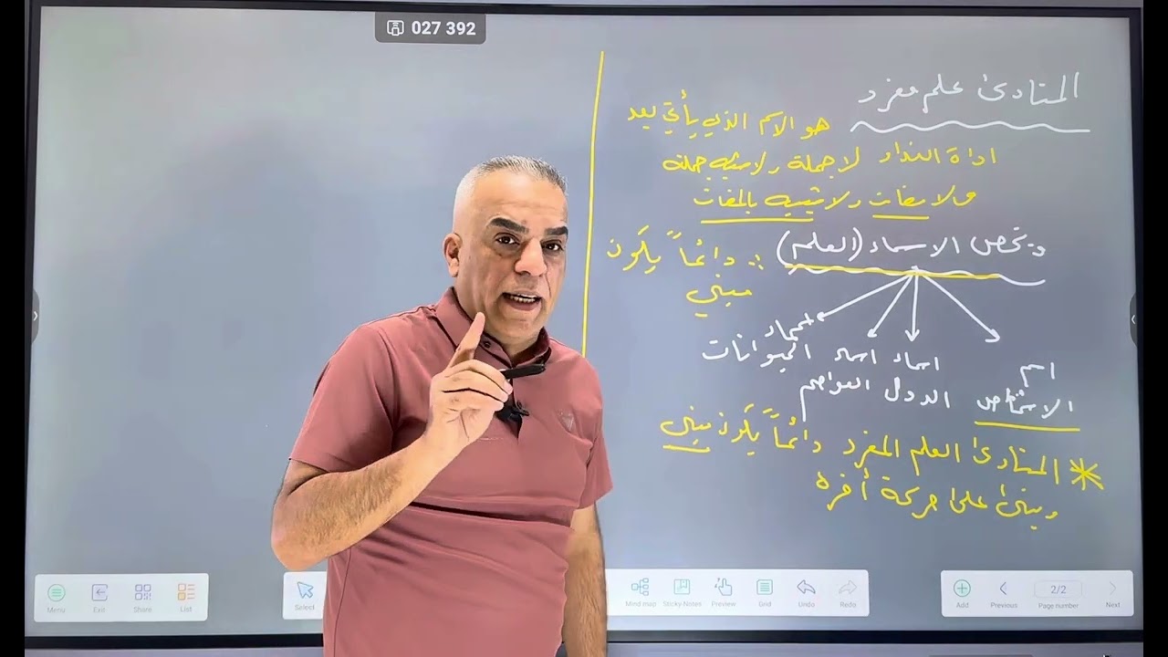 أسلوب النداء المحاضرة ( ١ ) قواعد اللغة العربية للصف السادس الإعدادي العلمي والادبي ٢٠٢٤