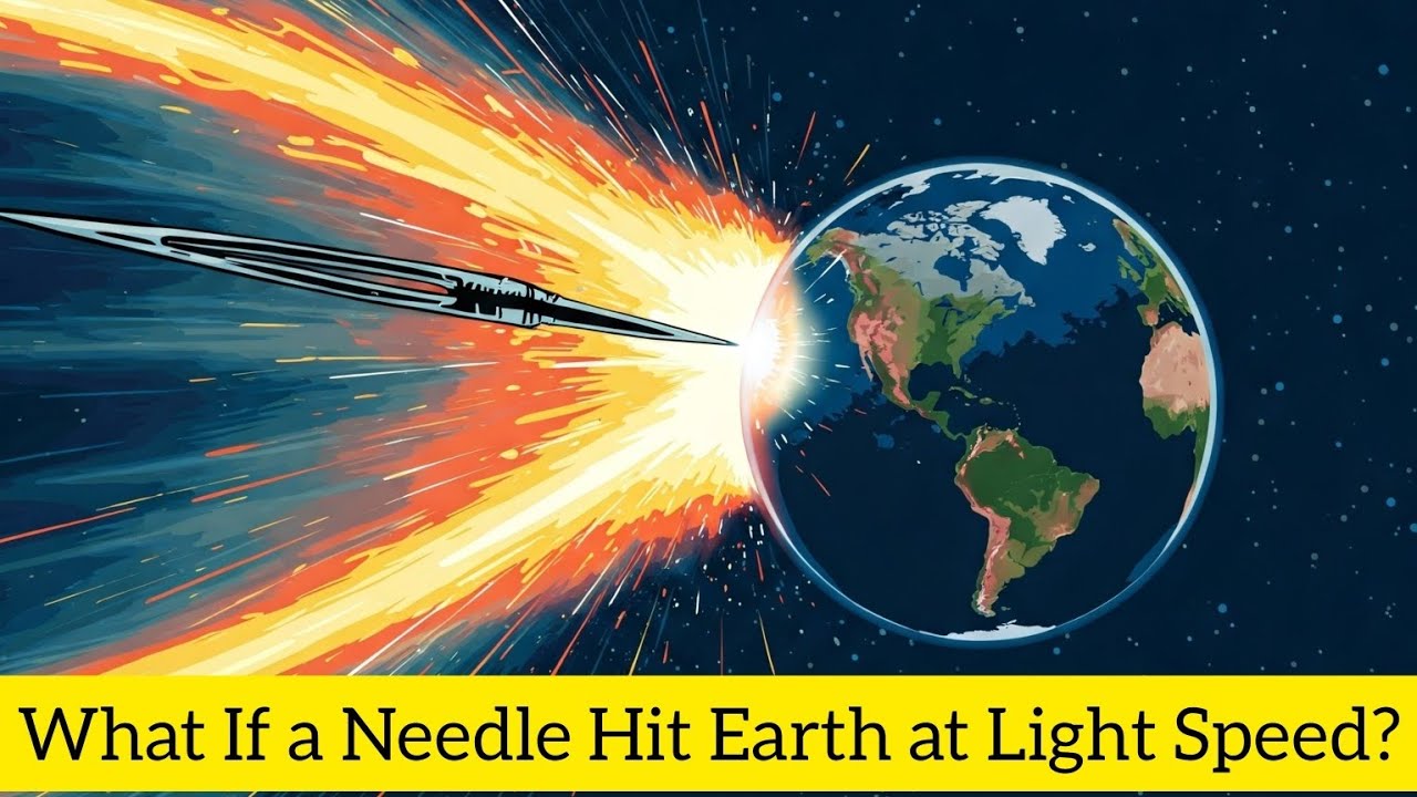 What If a Needle Hit Earth at Light Speed?