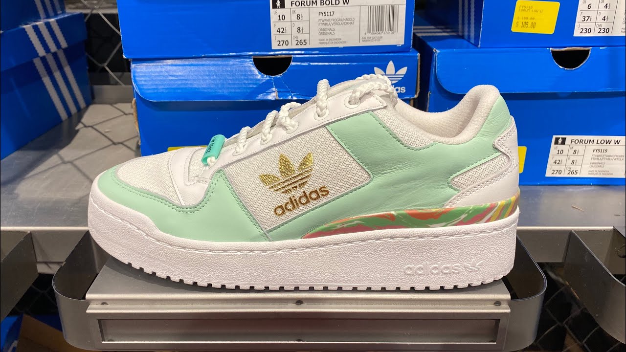 adidas forum bold white and green