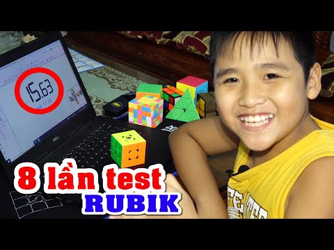 Video Bé Dương giải rubik trong 8 lần, time trung bình 17... - youtube