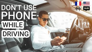 DON'T USE PHONE📵 WHILE DRIVING🚘 : French + English subtitles : je vous aime très fort