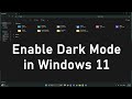How to Enable Dark Mode in Windows 11 | how to turn on dark mode in windows 11