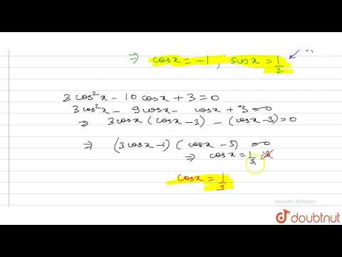 Video Let `alpha` be a root of the equation `(2sinx-cosx)(1... - youtube