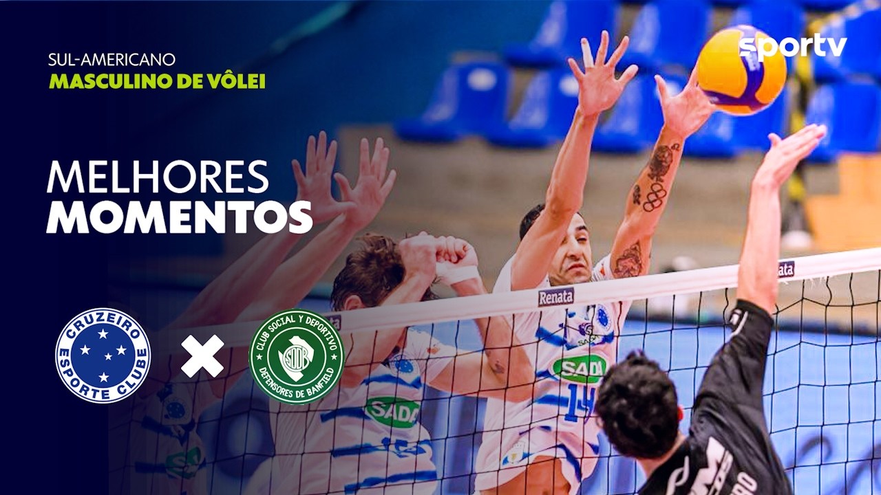 CRUZEIRO 3 X 0 DEFENSORES DE BANFIELD | MELHORES MOMENTOS | SUL-AMERICANO MASCULINO DE VÔLEI| sportv