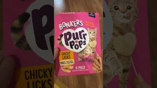 Sky first time trying BONKERS POPS CAT TREAT!!  #foryou #trending #shorts #catlover #cat #catlover