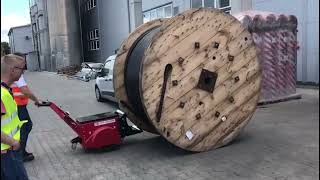 Super Power Pusher pushing a cable drum