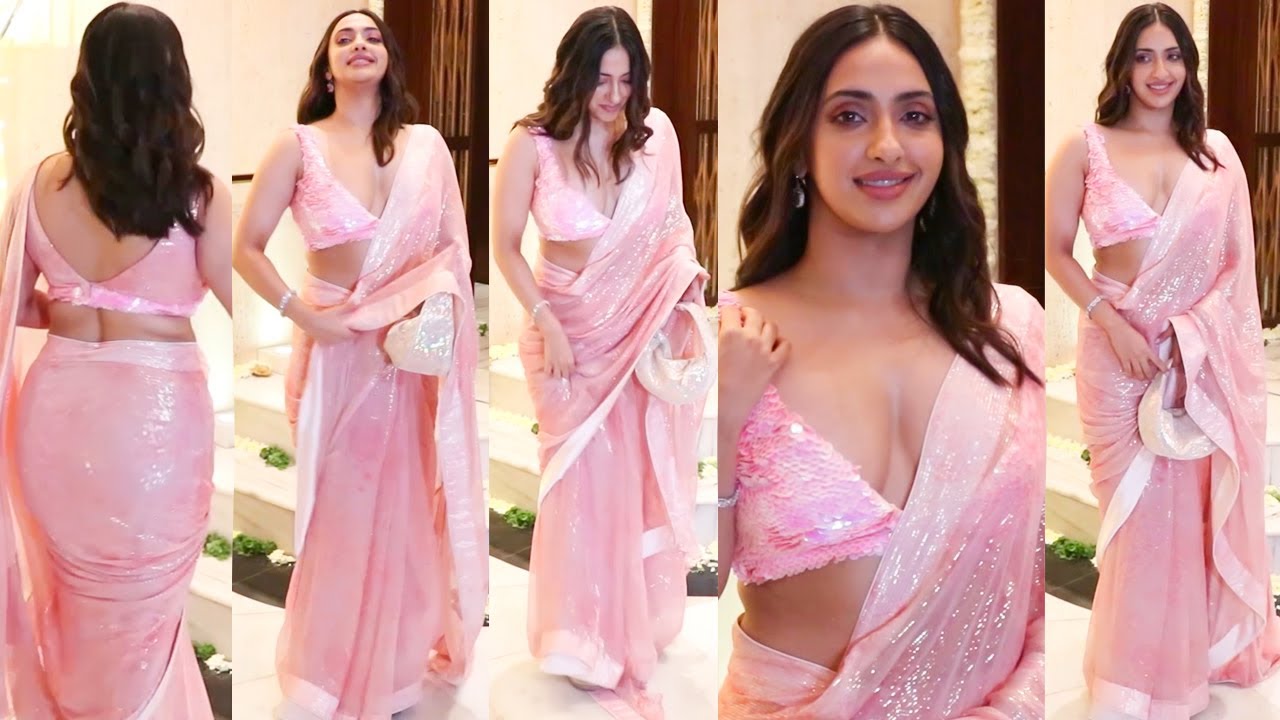 Akansha Ranjan Flaunts In Pink Open Neck Saree Arrive At Manish Malhotra Diwali Party 2022