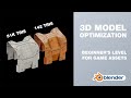 Blender 3D Model Optimization for Game Assets [English Subtitles]
