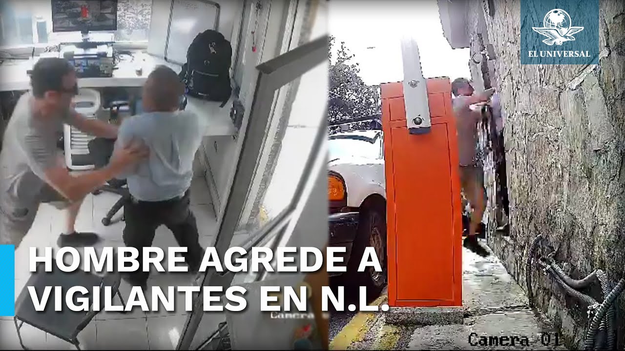 ¡Uno más! sujeto rompe pluma de acceso a fraccionamiento y golpea a policías