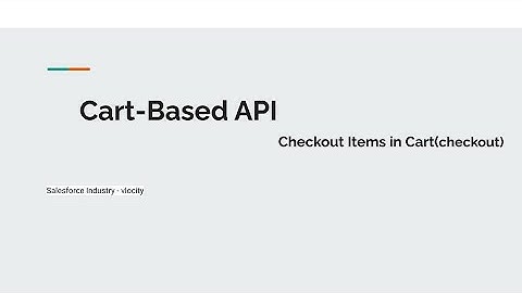 How to Submit Order using #salesforce #Checkout  Cart Based API #SalesforceIndustry #salesforceOrder