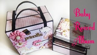 Baby girl scrapbook | baby first year record album | Scrapbook for baby girl