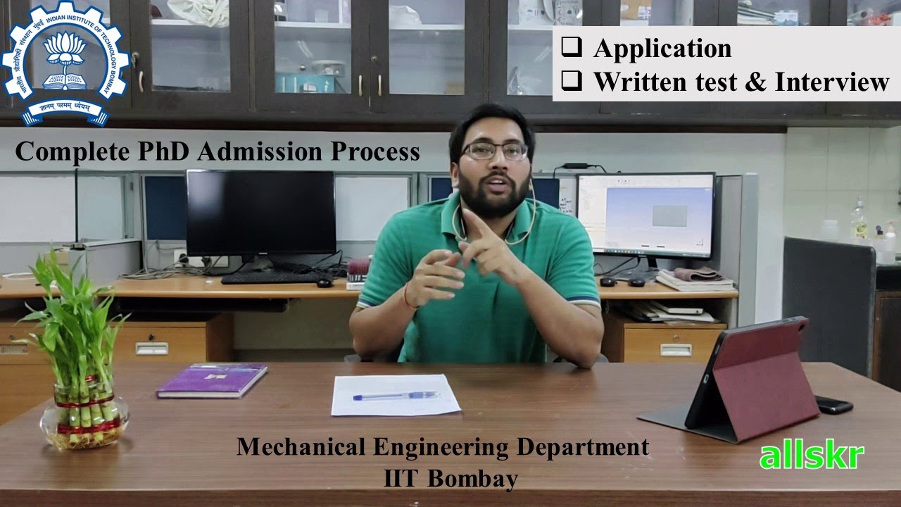 phd admission process in iit