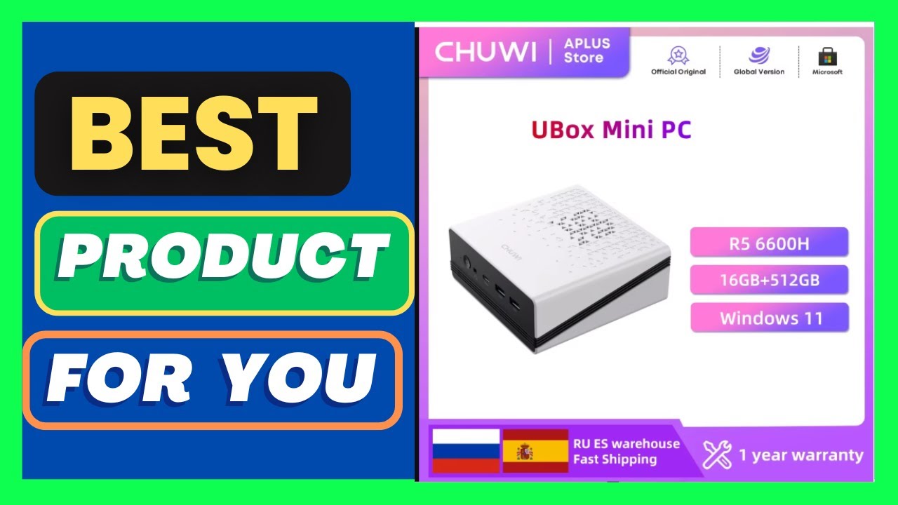 CHUWI UBox Mini PC AMD R5-6600H 6 Cores
