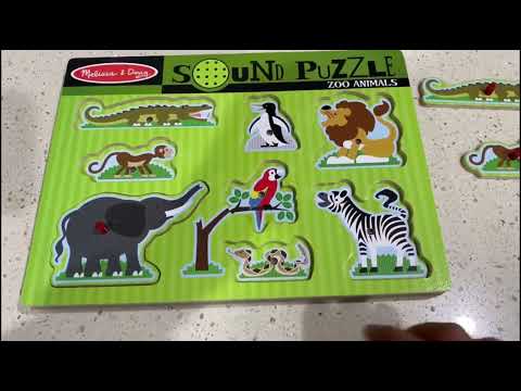 Melissa Doug Zoo Sound Puzzle 8 Pcs ร น 0727 พ ซเซ ลร นส ตว ม เส ยง ร นสวนส ตว 