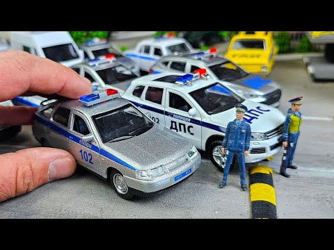 Видео: Полицейские модели машин Технопарк распаковка и обзор! Про машинки!