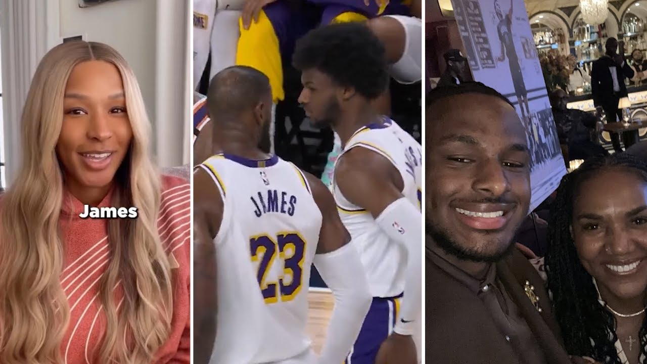 Savannah James & Gloria James REACT To Bronny & LeBron Playing Together ...