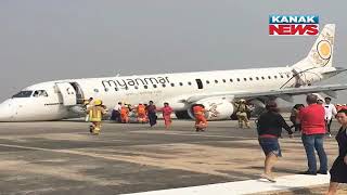 Pilot Safely Lands Plane Without Front Wheel In Myanmar