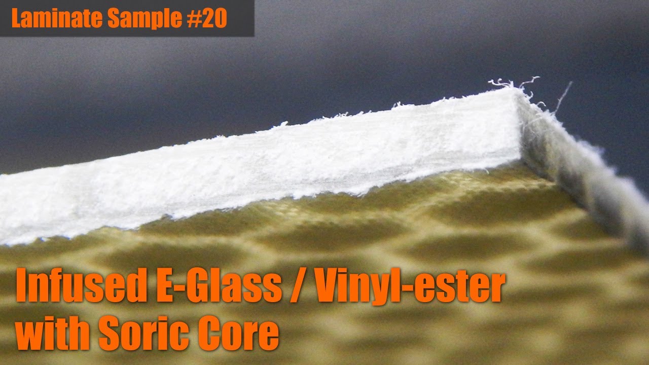 Laminate Sample 20 Infused EGlass / Vinylester with Soric Core