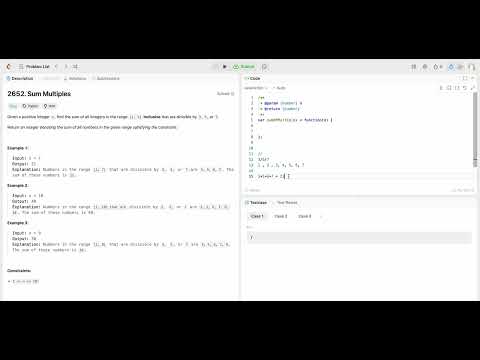 Leetcode| 2652. Sum Multiples | Javascript #dsa #javascript