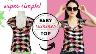 How to sew and draft this top with EASIEST sleeve EVER and sweetheart front! Everyone can do this!