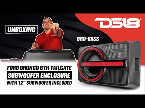 DS18 BRO-BASS Ford Bronco 6th Gen Tailgate 12 Subwoofer Enclosure with IXS12.4D @DS18Sound