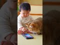 赤ちゃんがオナラすると・・・ #猫と赤ちゃん #funnycat