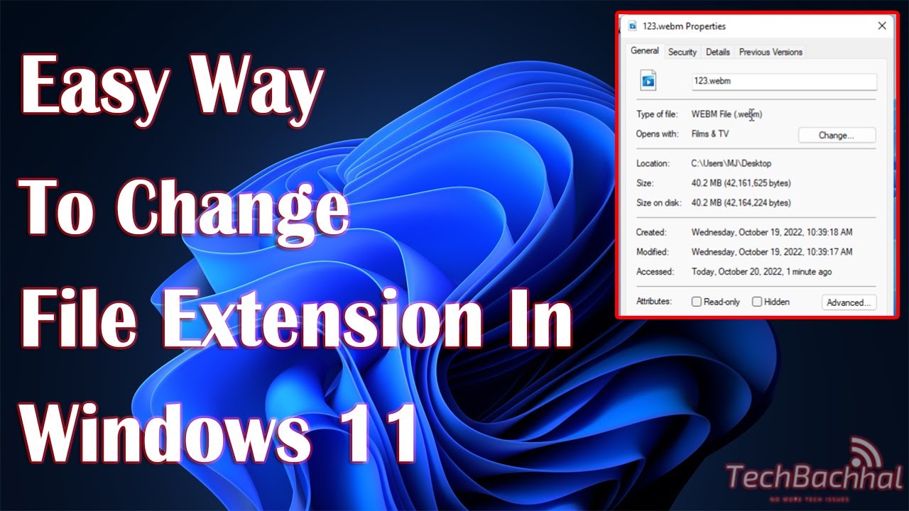 How to Change a File Extension in Windows