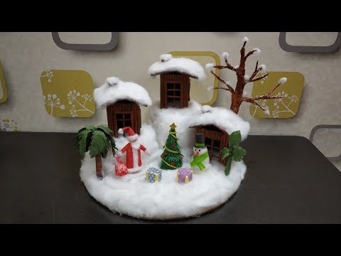 How To Make Diy Miniature Winter Wonderland Zen Garden | Christmas  Decoration Project For School - Youtube