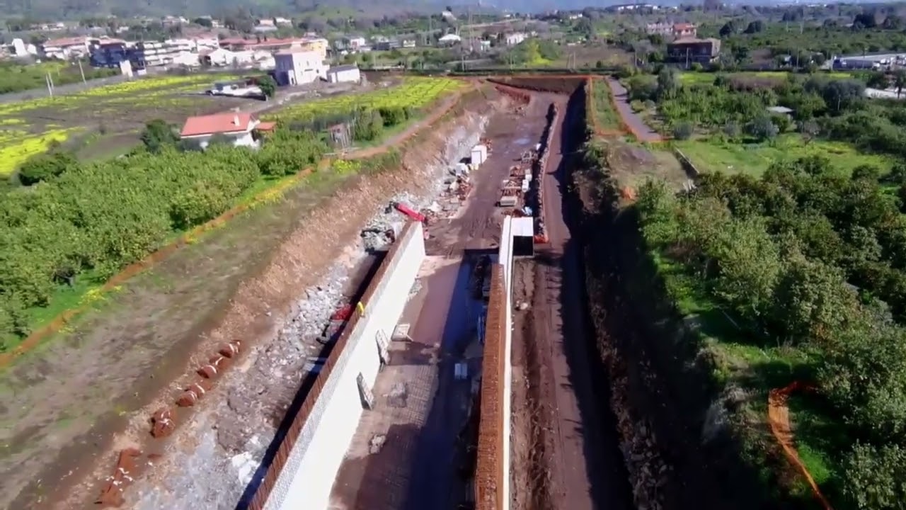 Lavori raddoppio ferroviario presso Fiumefreddo di Sicilia aggiornati al 25 febbraio