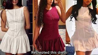 Recreating This Pinterest Mini Dress | Step-by-Step Sewing Tutorial screenshot 5