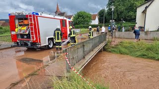 Erstvideo Heftiges Unwetter Im Enzkreis Fluss Tritt Über Die Ufer Feuerwehr Im Dauereinsatz