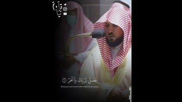 ﴿إِنّا أَعطَيناكَ الكَوثَرَ﴾ سورة الكوثر للشيخ ماهر المعيقلي 🤍..