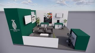 3D booth design animation video