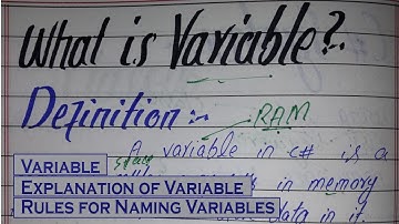 What is variable and rules for naming variables in Urdu/Hindi | Class 01.2 | Learn C# Language