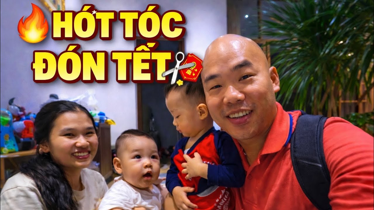 HUY HOÀNG & EM HUY KHÔI ĐI HỚT TÓC ĂN TẾT 🧧 
