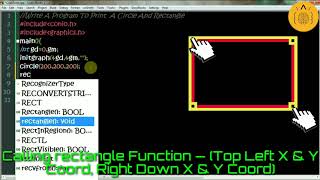 C Program To Draw A Circle And A Rectangle Using Graphics | CodiiZone