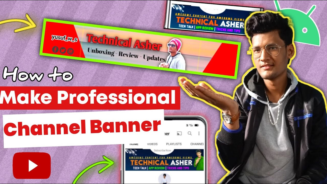 How to Make YouTube Channel Banner on Mobile || Step by Step || YouTube ...