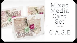 {TUTORIAL} EASY MIXED MEDIA CARD SET | MAKE YOUR OWN | C.A.S.E.