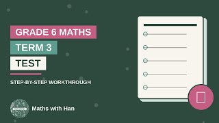 Grade 6 Maths Test Term 3 2026 Question 1 (2D Shapes, Units of Length, Unit conversions, Symmetry)