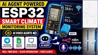 IOT & AI Agent ESP32 + DHT11 | n8n Automation | Telegram Voice Alerts,Google Sheets & ThingSpeak App screenshot 2