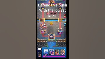 Defend this push with the lowest elixir #shorts #clashroyale