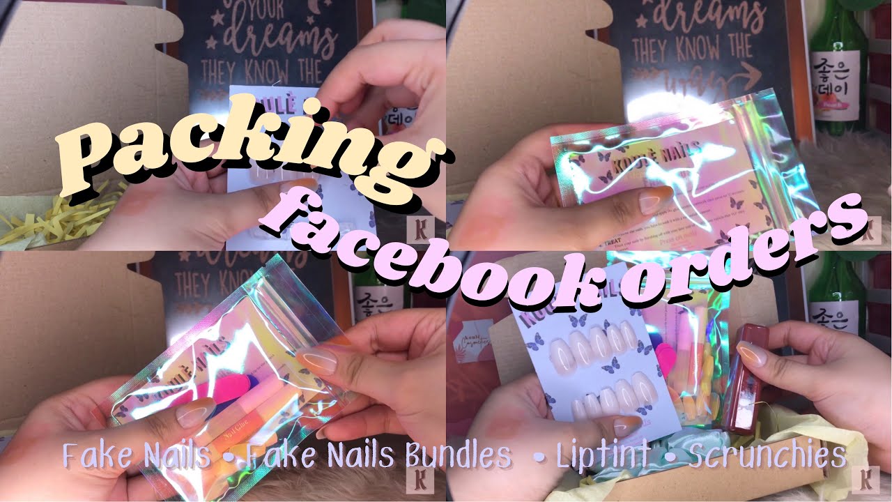 Studio Vlog 7: Packing Facebook Orders (ASMR, Relaxing, Fake Nails, Liptint, Bundles) Philippines