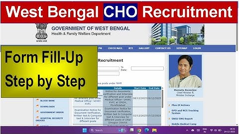 cho form fill up 2025 west bengal | cho form fill up 2025 | cho form fill up 2025 step by step