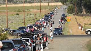 Crowd Gathering  for the Total Eclipse of the Sun, Near Madras, Oregon On August 21, 2017