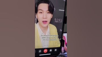 SUGA asking ARMY not to cry after she started crying on video call fansign 🐱💜